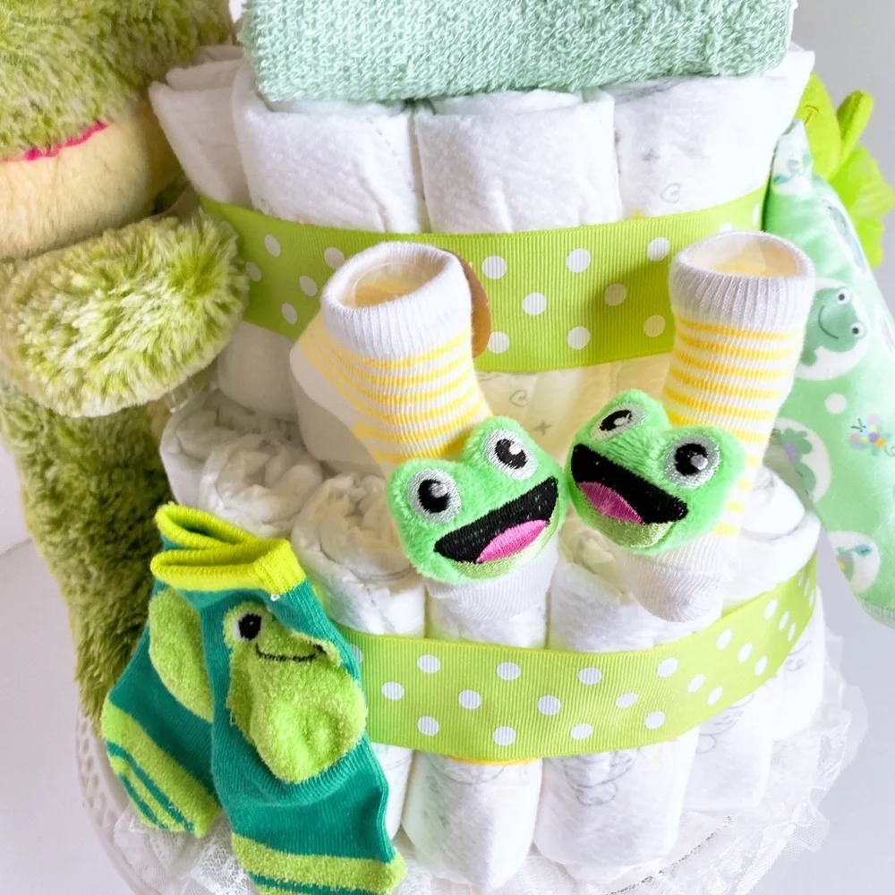 Frog Diaper Cake